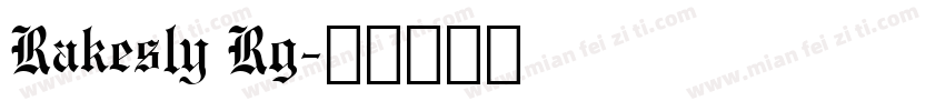 Rakesly Rg字体转换
